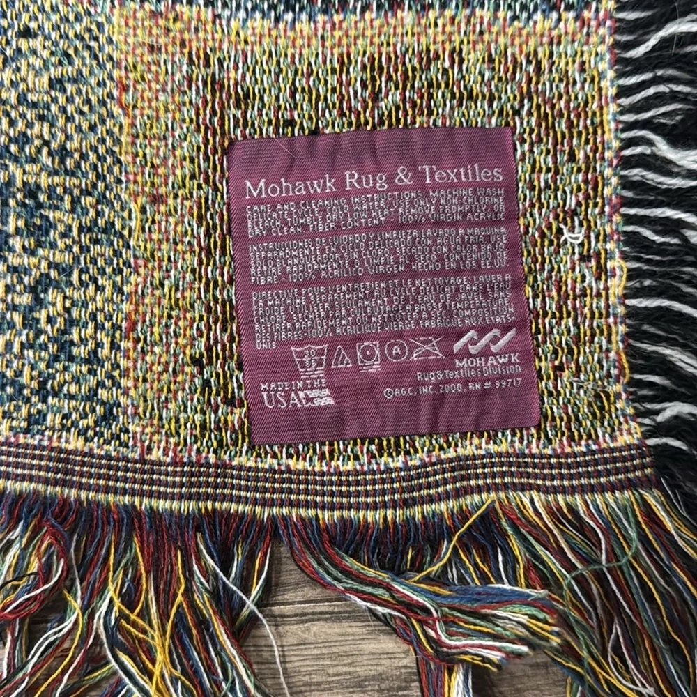 Vintage Mohawk Rug & Textile Holiday Tapestry blanket